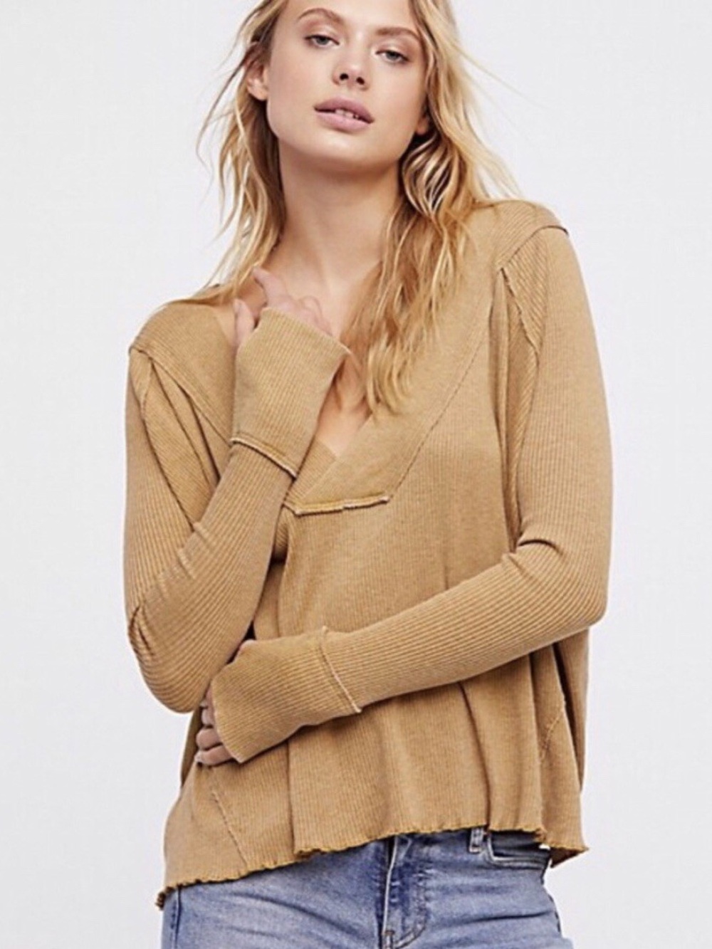 Free People Oceanview Thermal in Gold